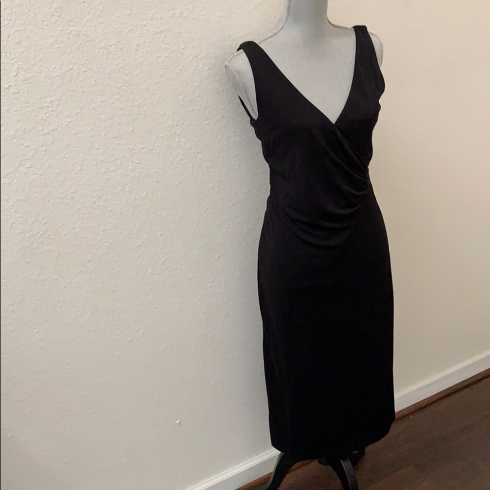 Lauren Ralph Lauren black dress LBD medium M Excellent Sleeveless RARE HTF
